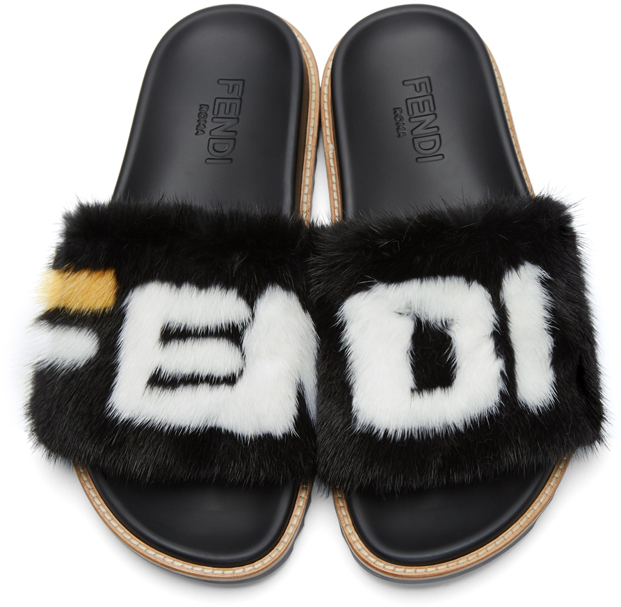 fendi women's fur slides