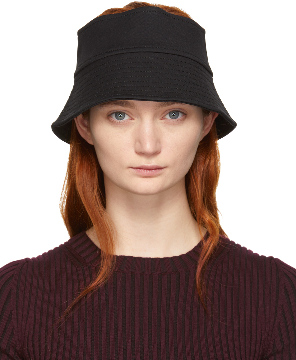 Rosetta Getty: Black Bucket Visor Hat | SSENSE Canada