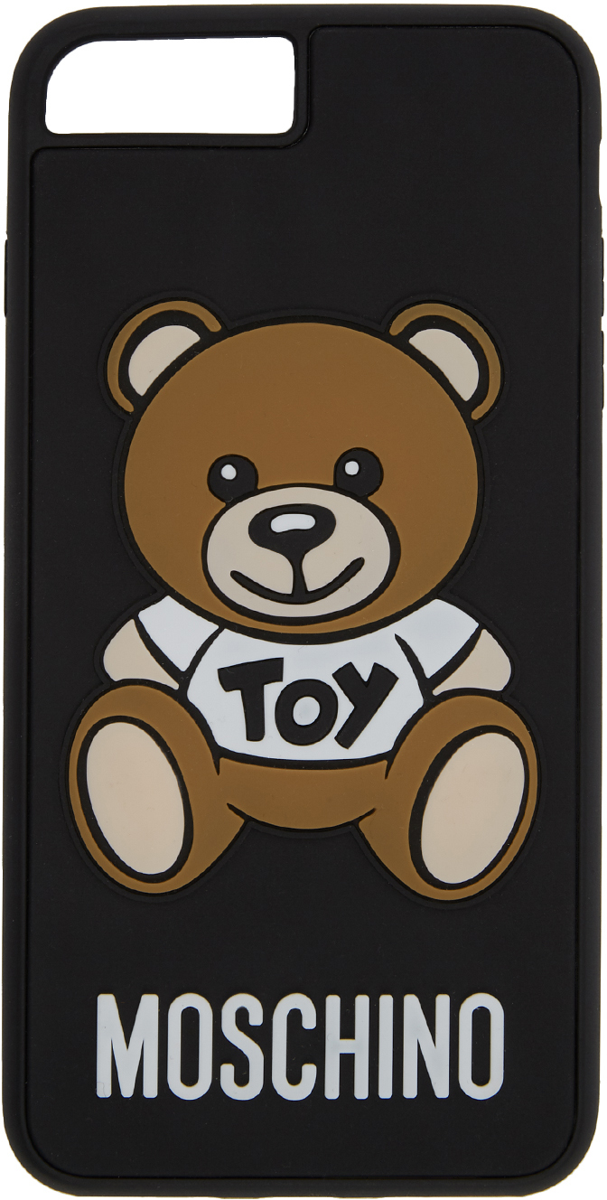 Moschino: Black 'Toy' Teddy Bear iPhone 7/8 Plus Case | SSENSE