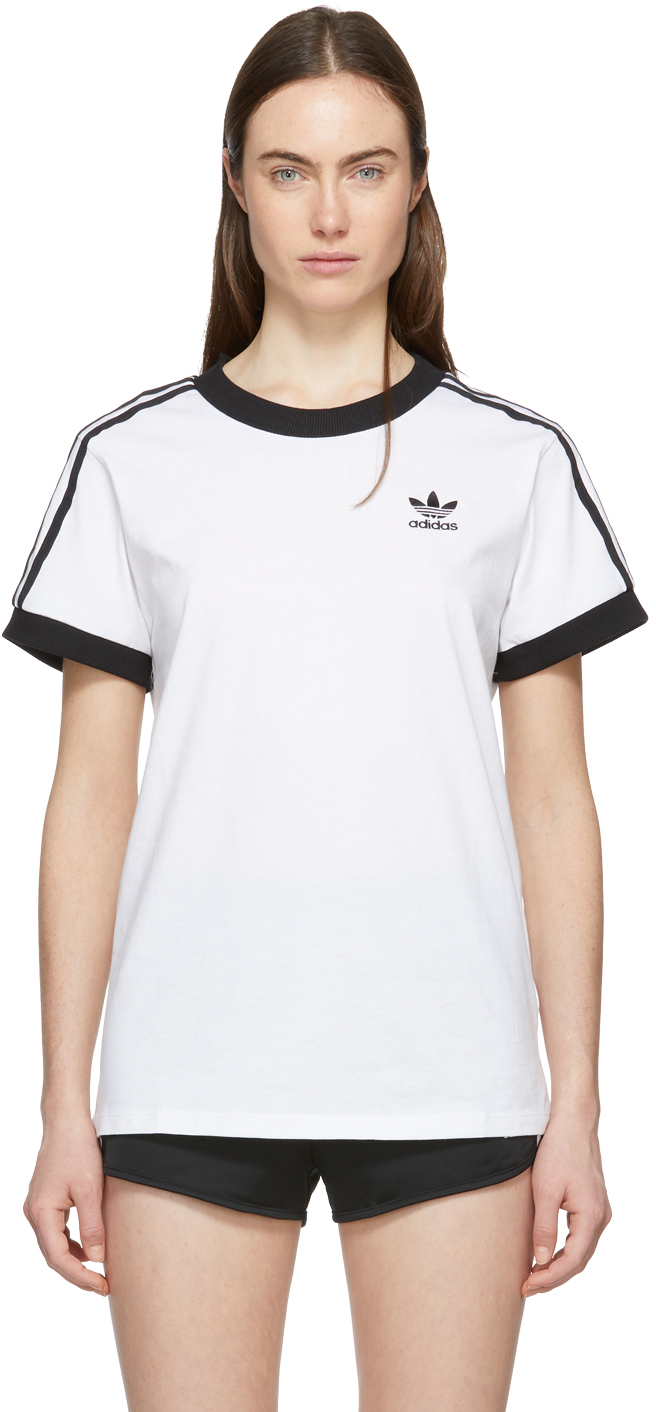 adidas Originals: White 3-Stripes T-Shirt | SSENSE