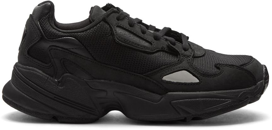 adidas Originals: Black Falcon Sneakers 