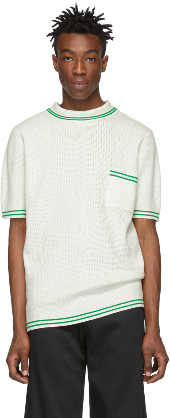 Telfar: White Knit Polo | SSENSE