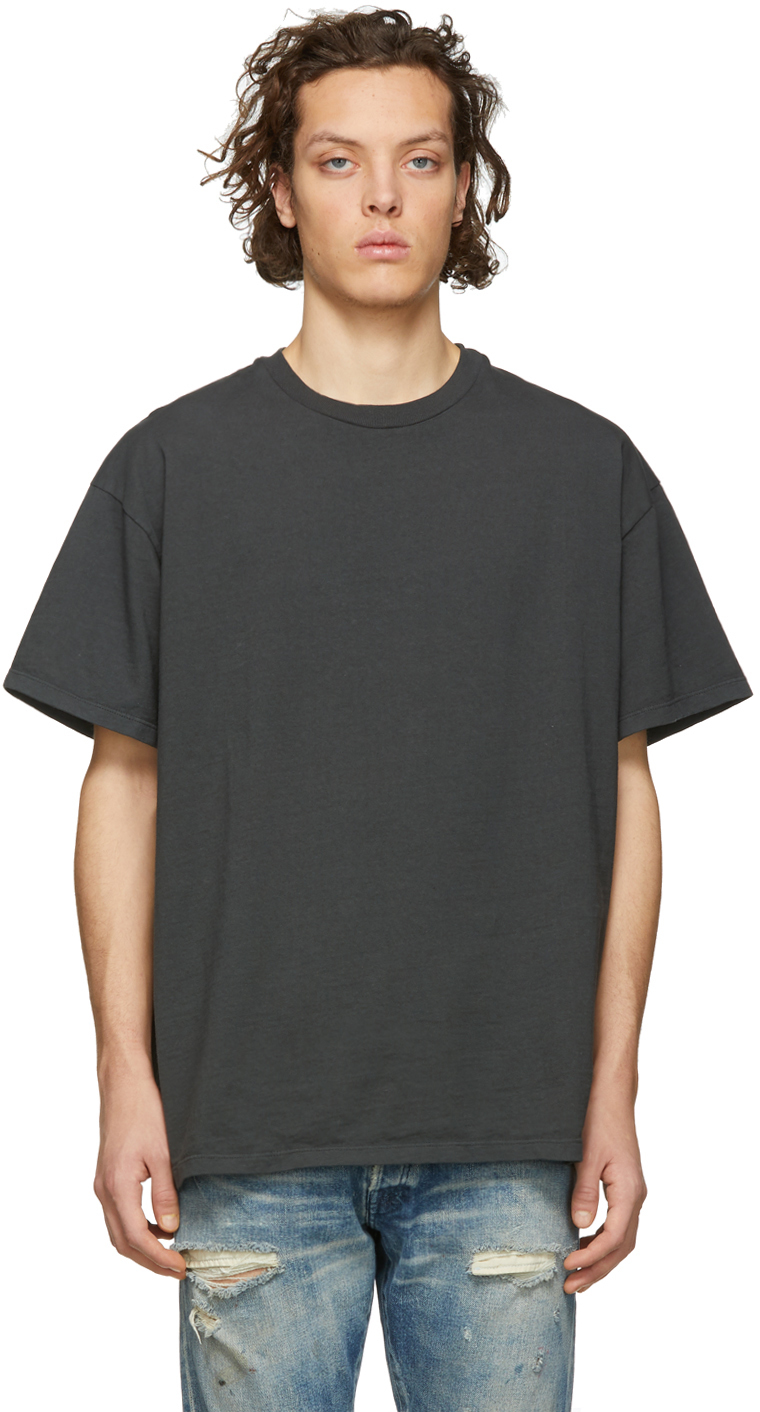 John Elliott: Grey Oversized Basalt T-Shirt | SSENSE