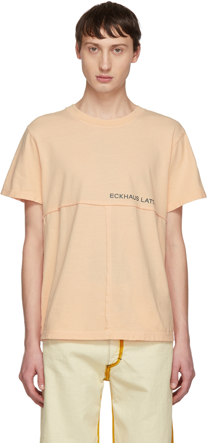 Eckhaus Latta: Orange Lapped T-Shirt | SSENSE