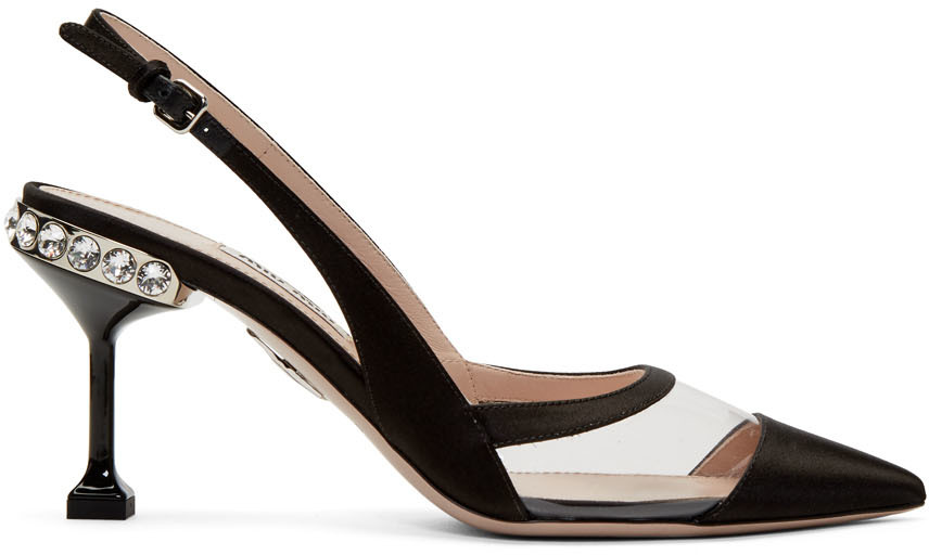 satin slingback heels