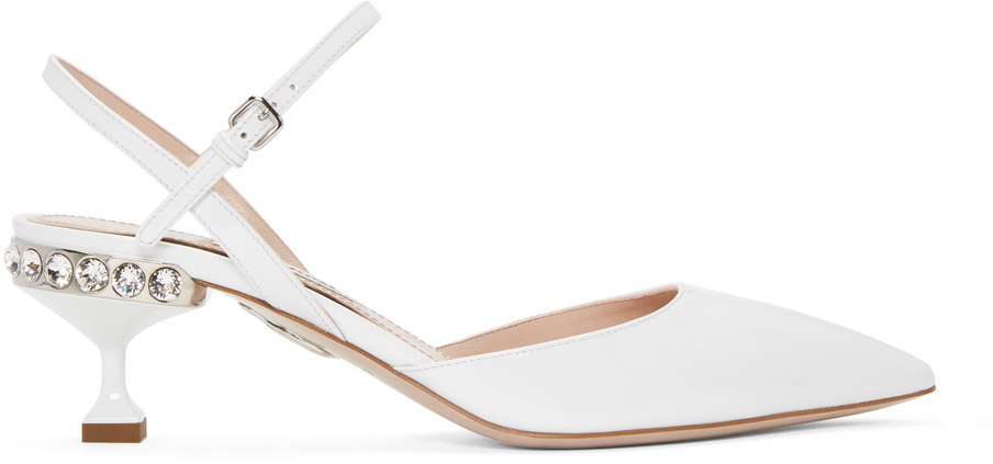 miu miu white heels