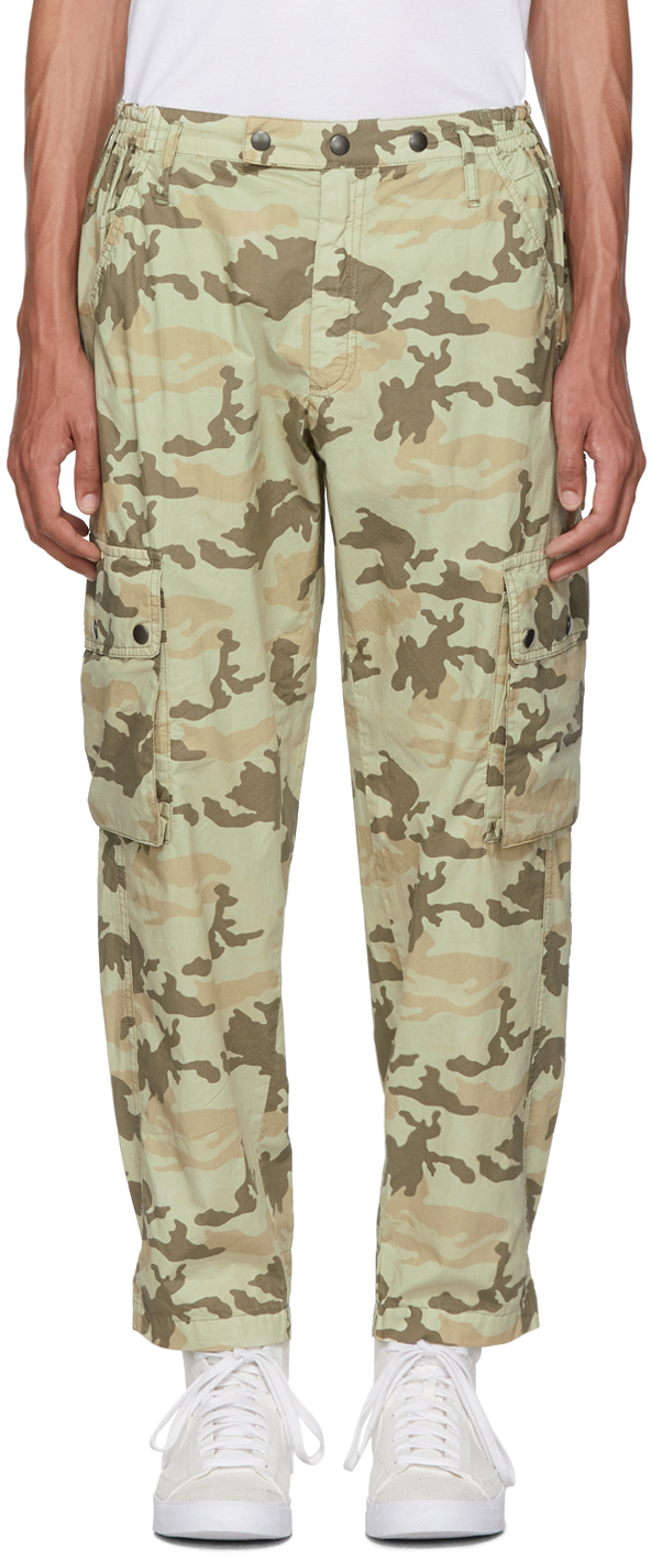 Faith Connexion: Khaki & Beige Camo Cargo Trousers | SSENSE