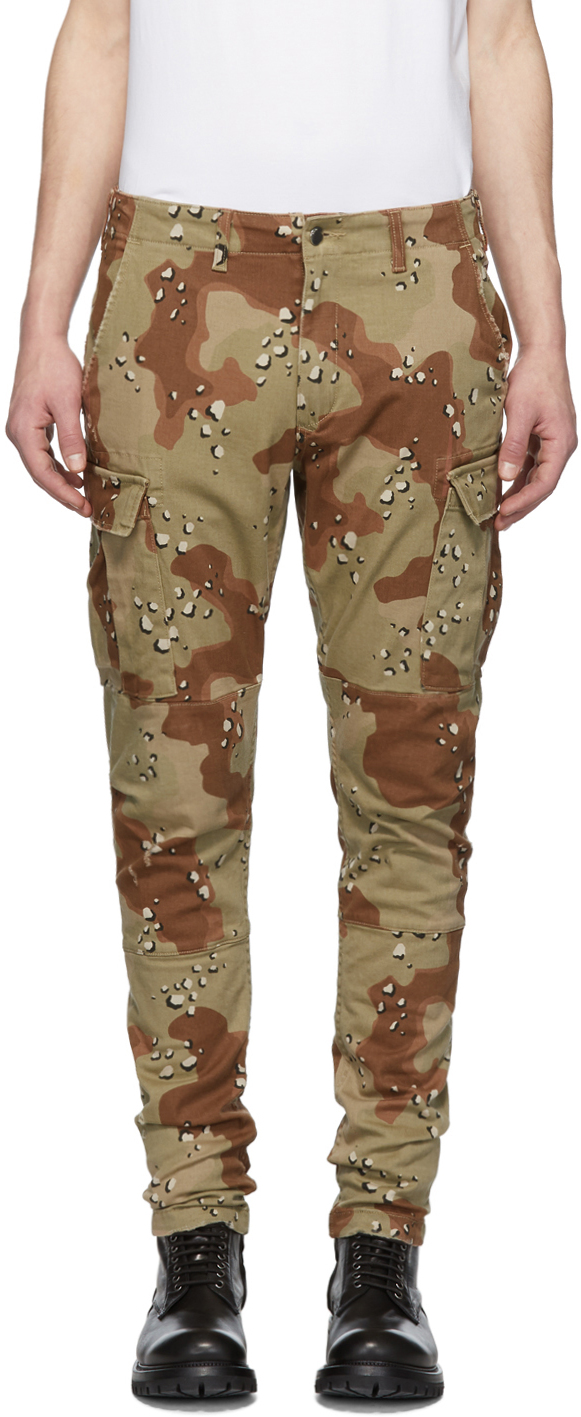 AMIRI Beige Desert Camo Stack Cargo Pants SSENSE