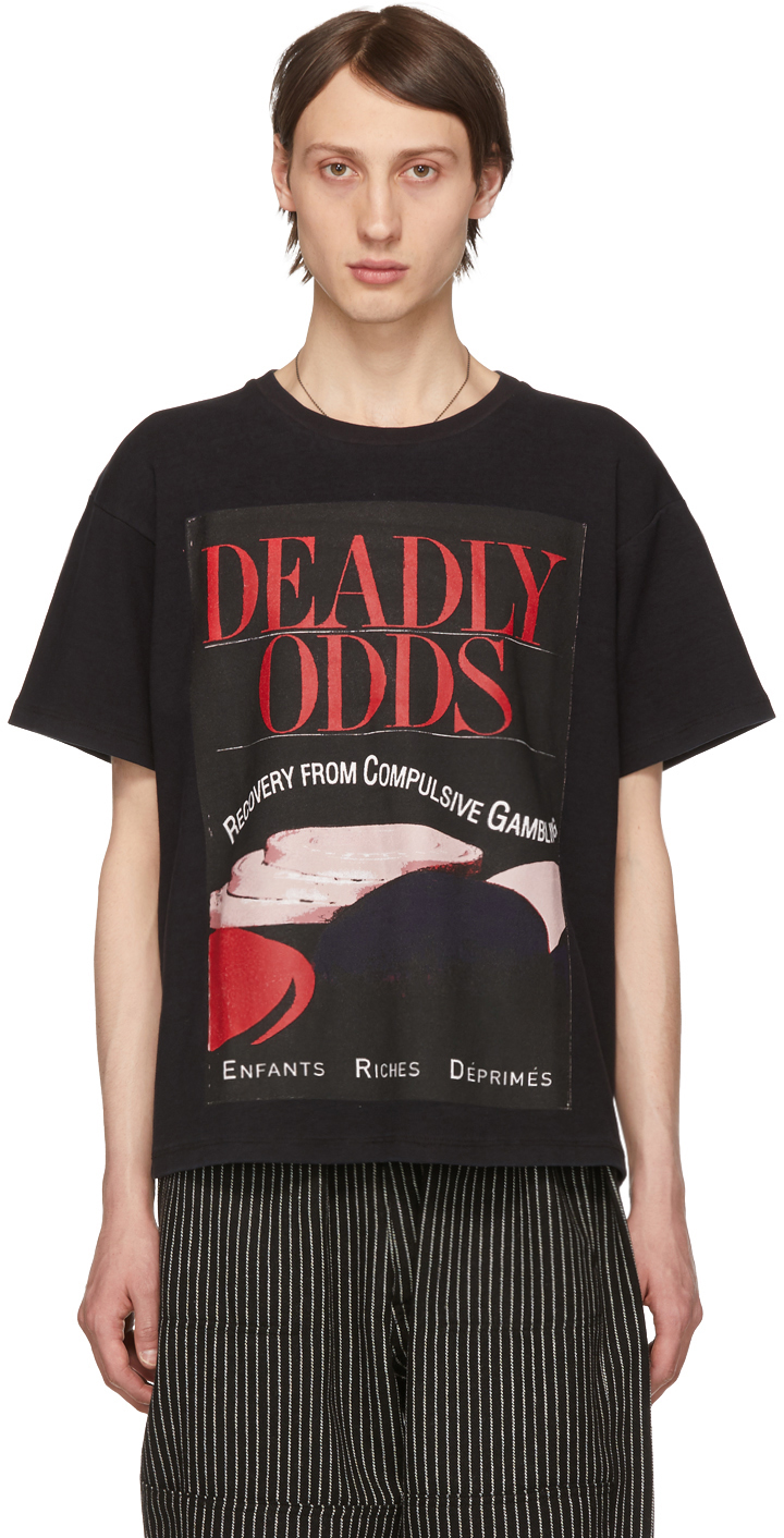 Enfants Riches Déprimés: Black 'Deadly Odds' T-Shirt | SSENSE Canada