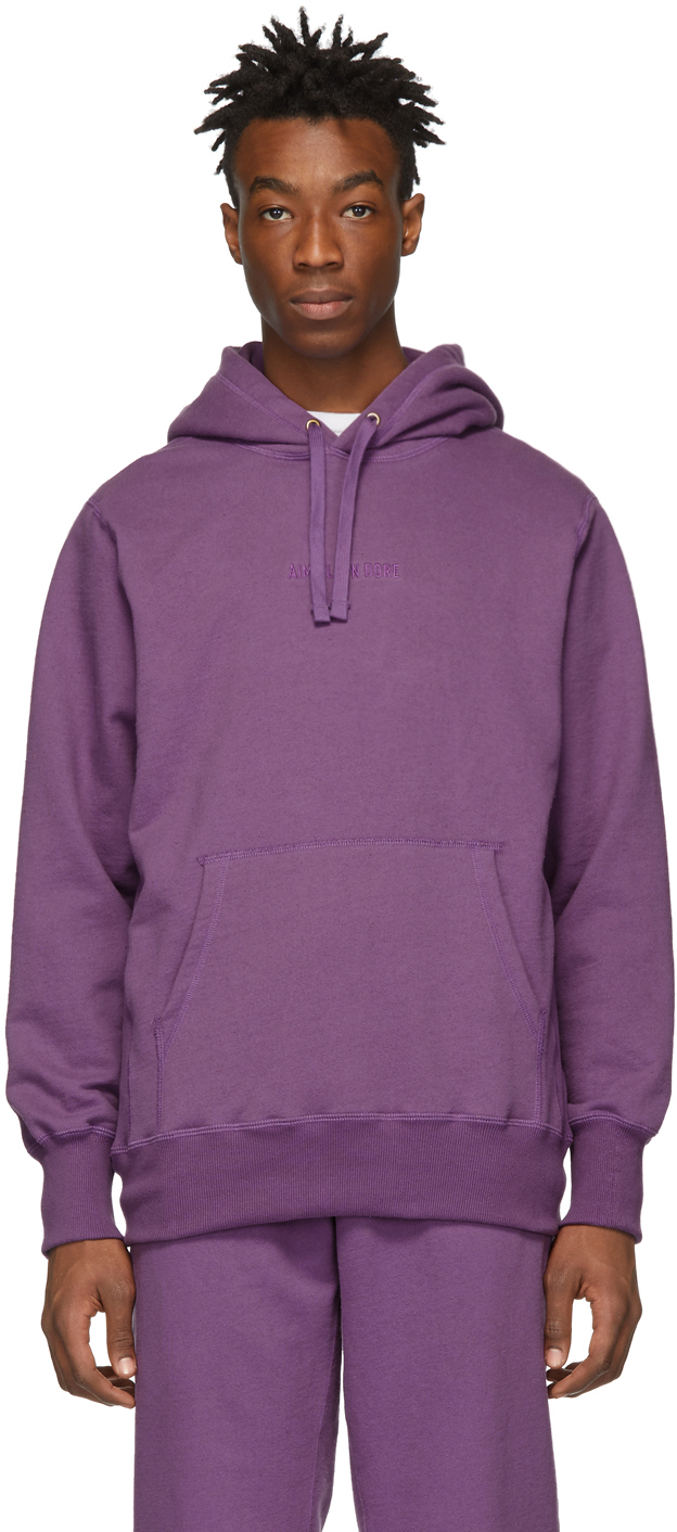 Aimé Leon Dore: Purple Logo Hoodie | SSENSE