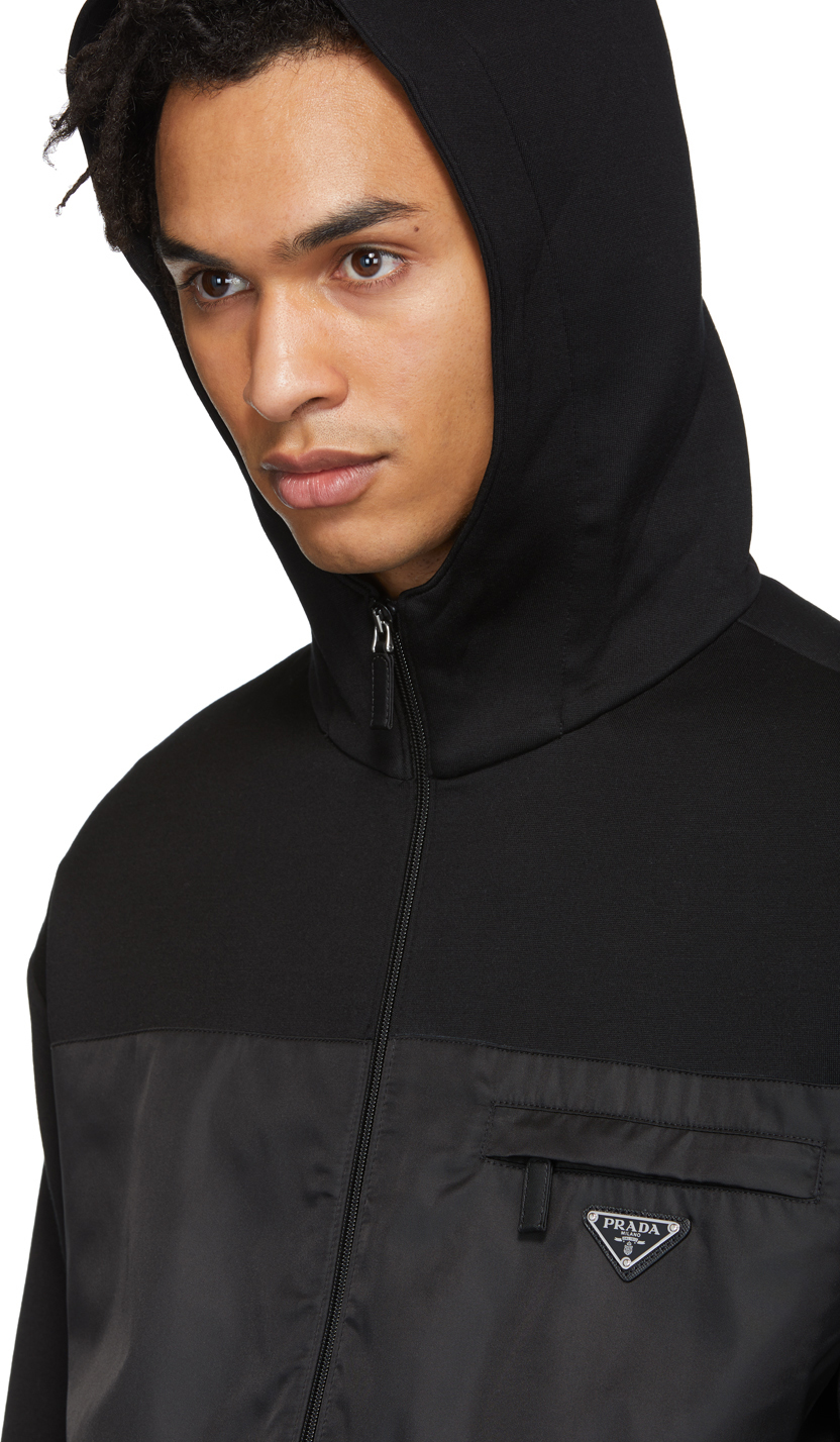 prada black hoodie