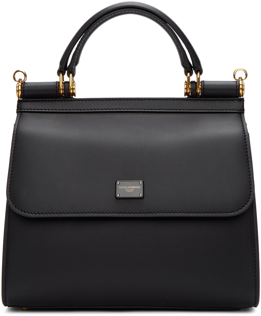 Dolce & Gabbana: Black Small Sicily 58 Bag | SSENSE