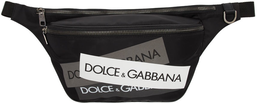 Dolce & Gabbana: Black Logo Tape Street Fanny Pack | SSENSE