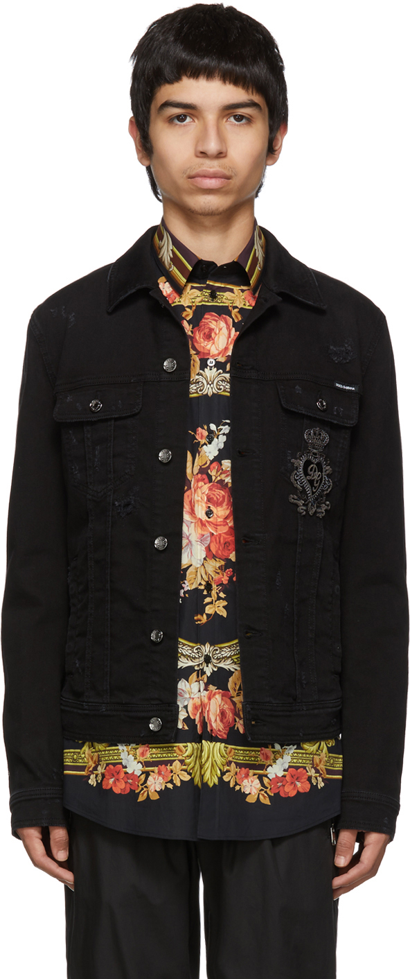 Dolce & Gabbana: Black Denim Jacket | SSENSE