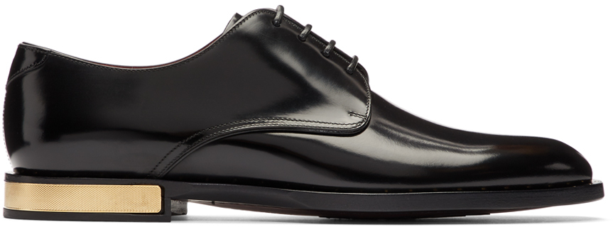 Dolce & Gabbana: Black Spazzolato Naples Derbys | SSENSE