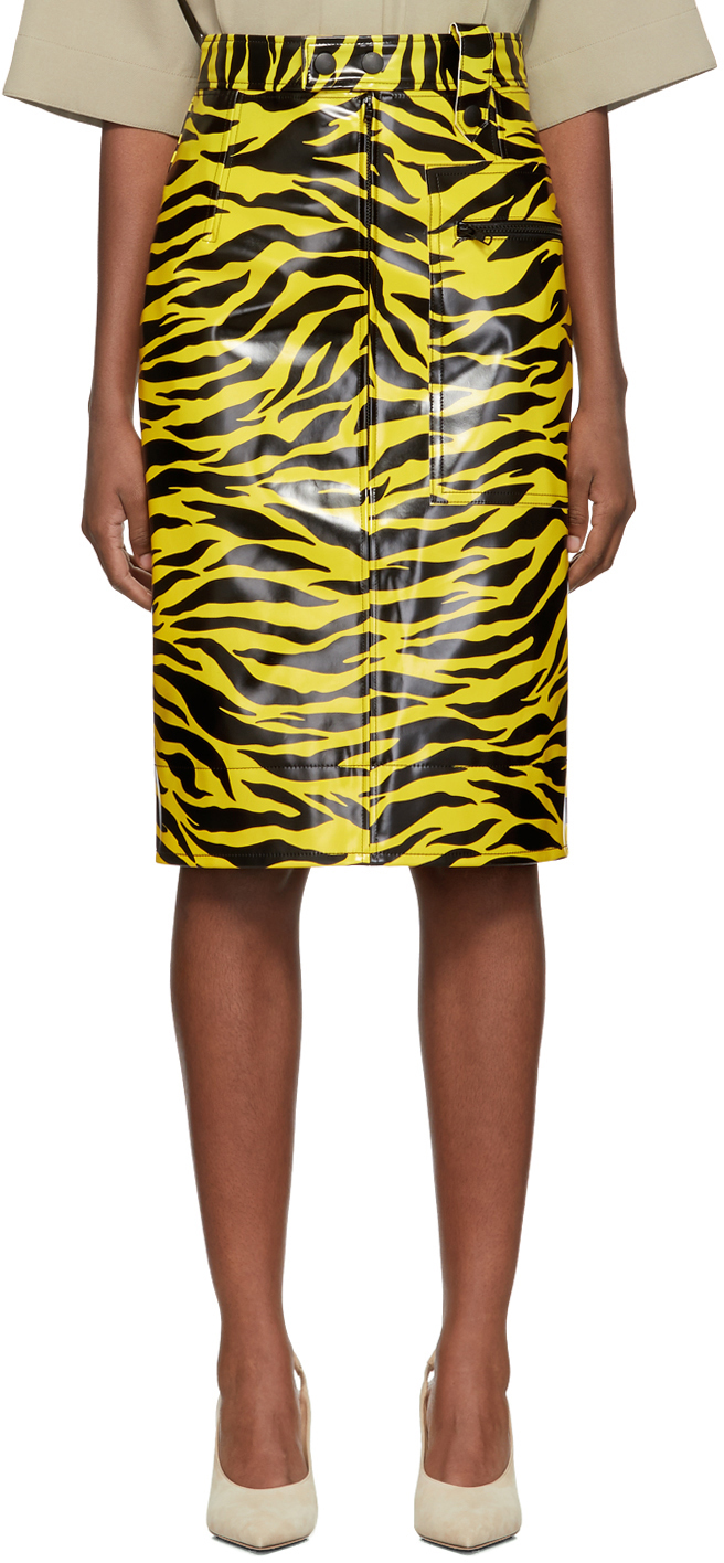yellow and black tiger print dress