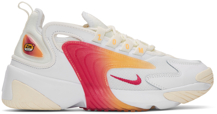 pink and white nike zooms