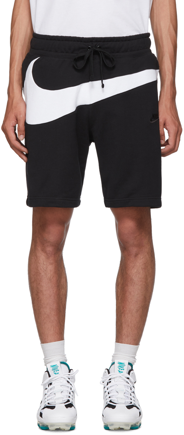 Nike: Black Swoosh Shorts | SSENSE
