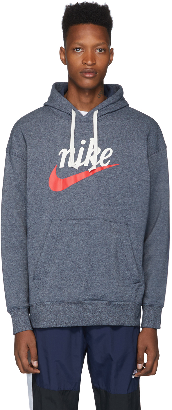 Nike: Navy Heritage Hoodie | SSENSE