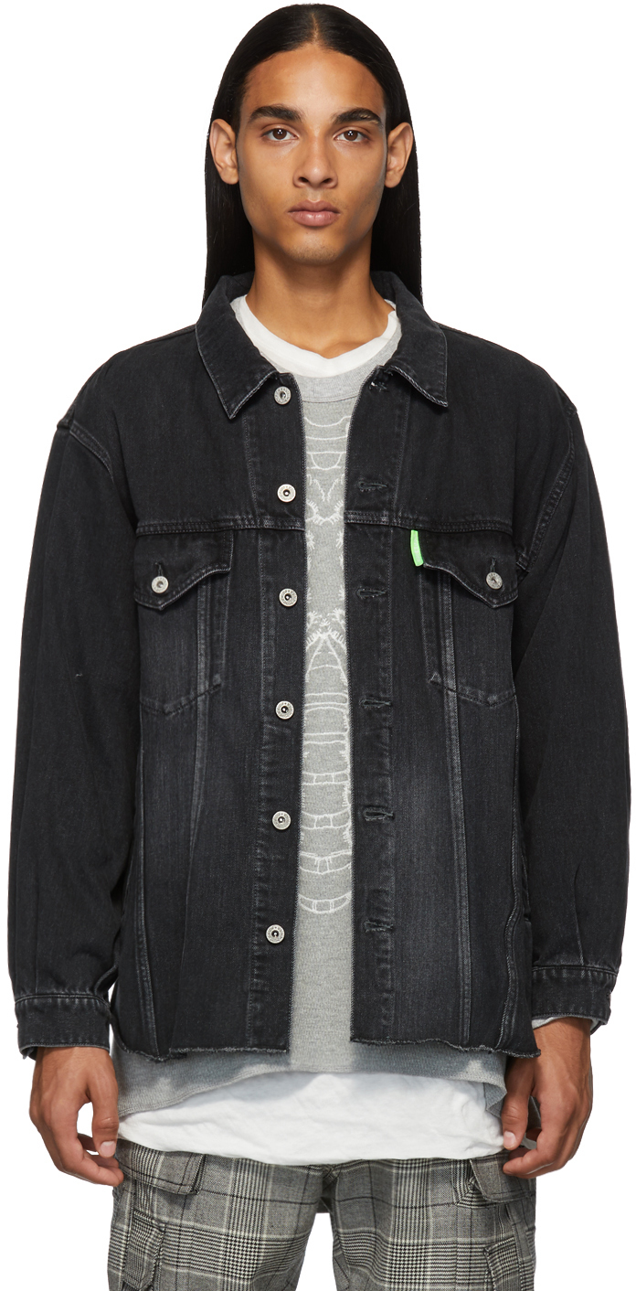 Doublet: Black Denim 'Cashmere' Jacket | SSENSE