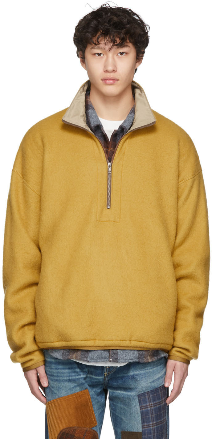 yellow fleece sweater