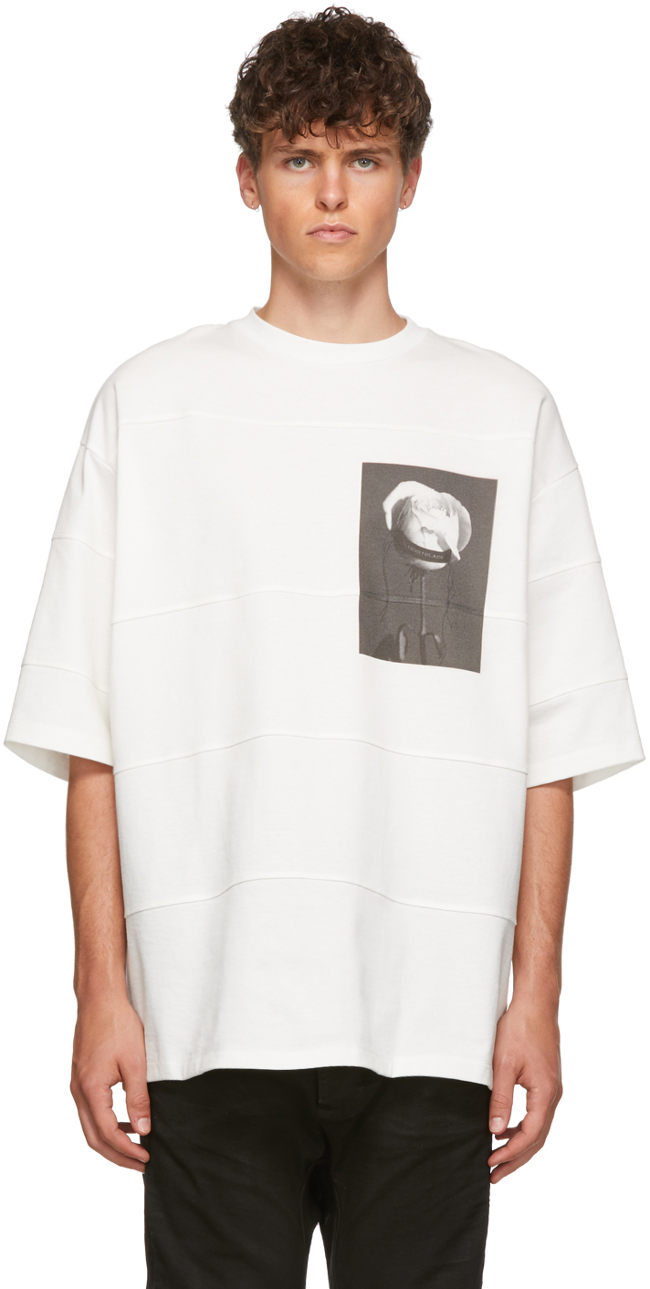 ALMOSTBLACK: White Rose T-Shirt | SSENSE