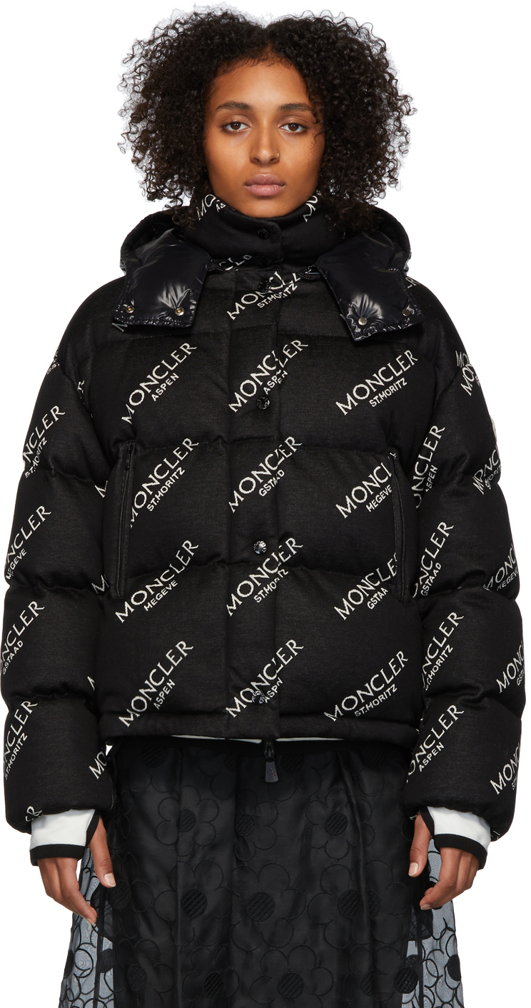 moncler black logo jacket