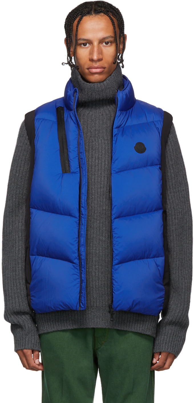 Moncler ブラック & ブルー ダウン Jacot ベスト