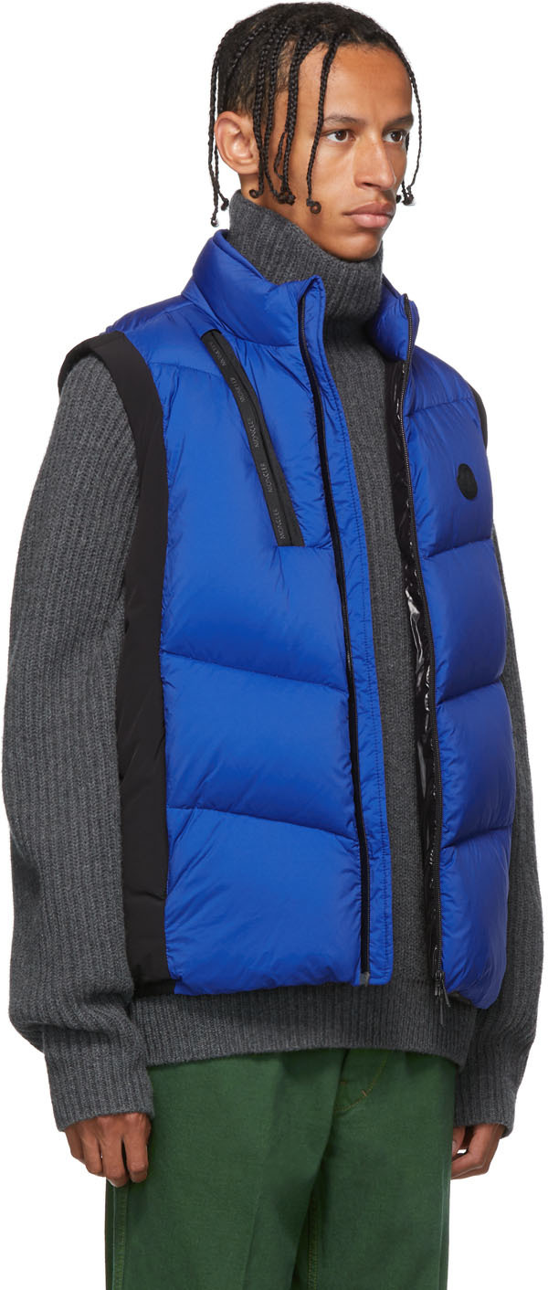 blue moncler vest