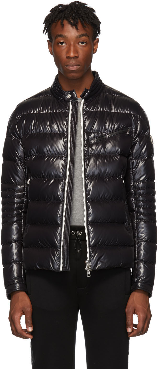 Black Down Berriat Jacket by Moncler on Sale