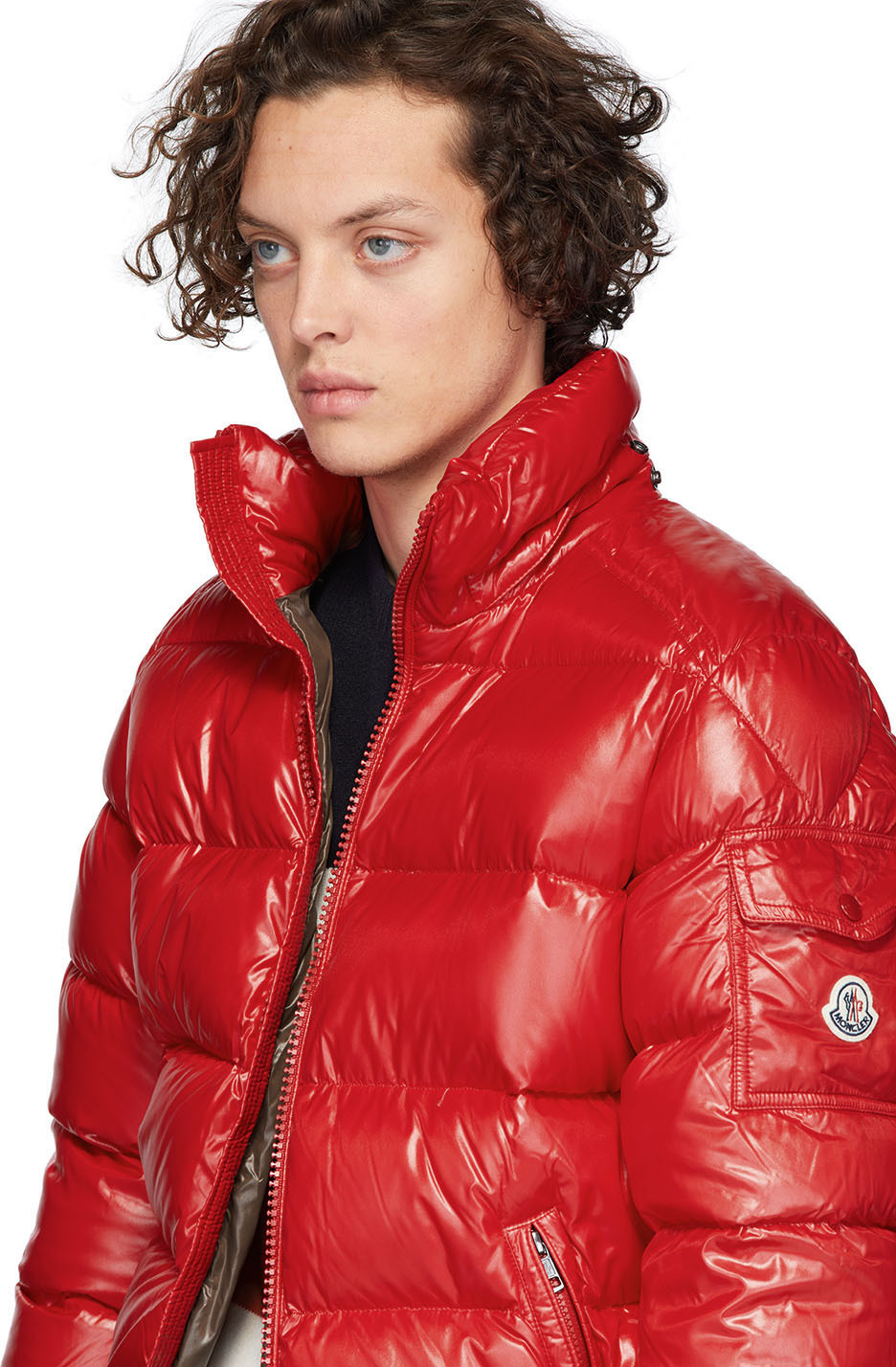 moncler red maya jacket