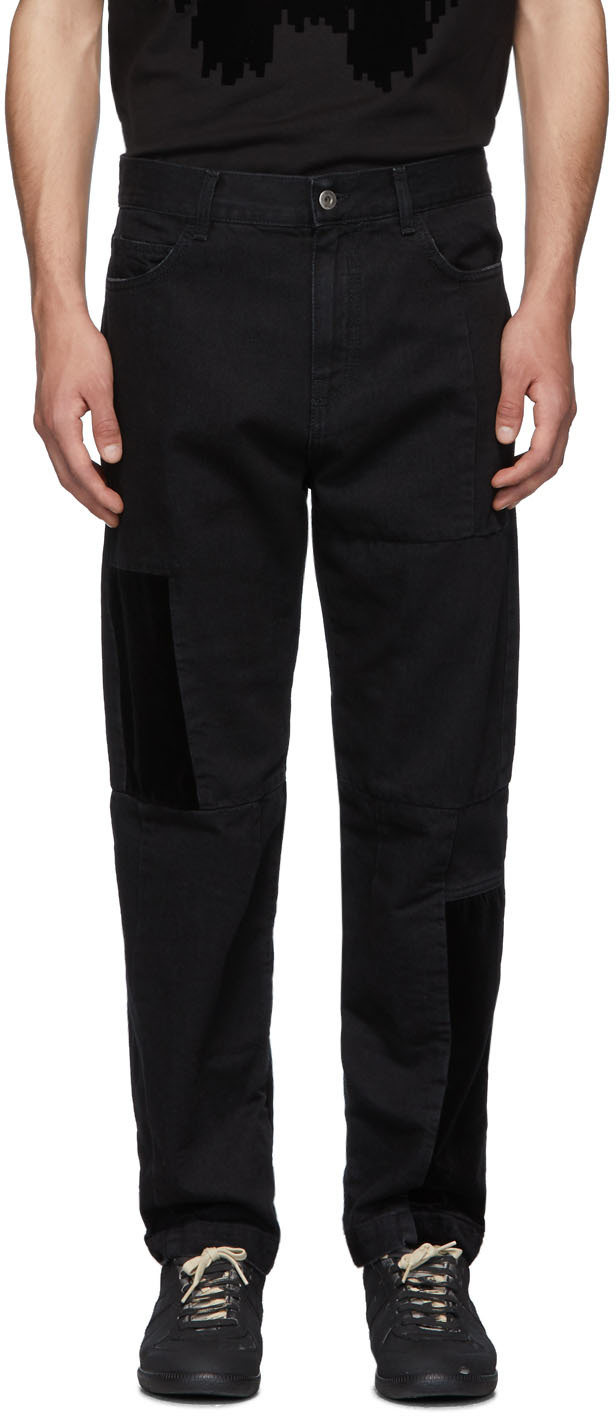 McQ Alexander McQueen: Black Mismatched Jeans | SSENSE