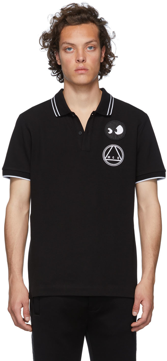McQ Alexander McQueen Black McQ Swallow Chester Polo SSENSE UK