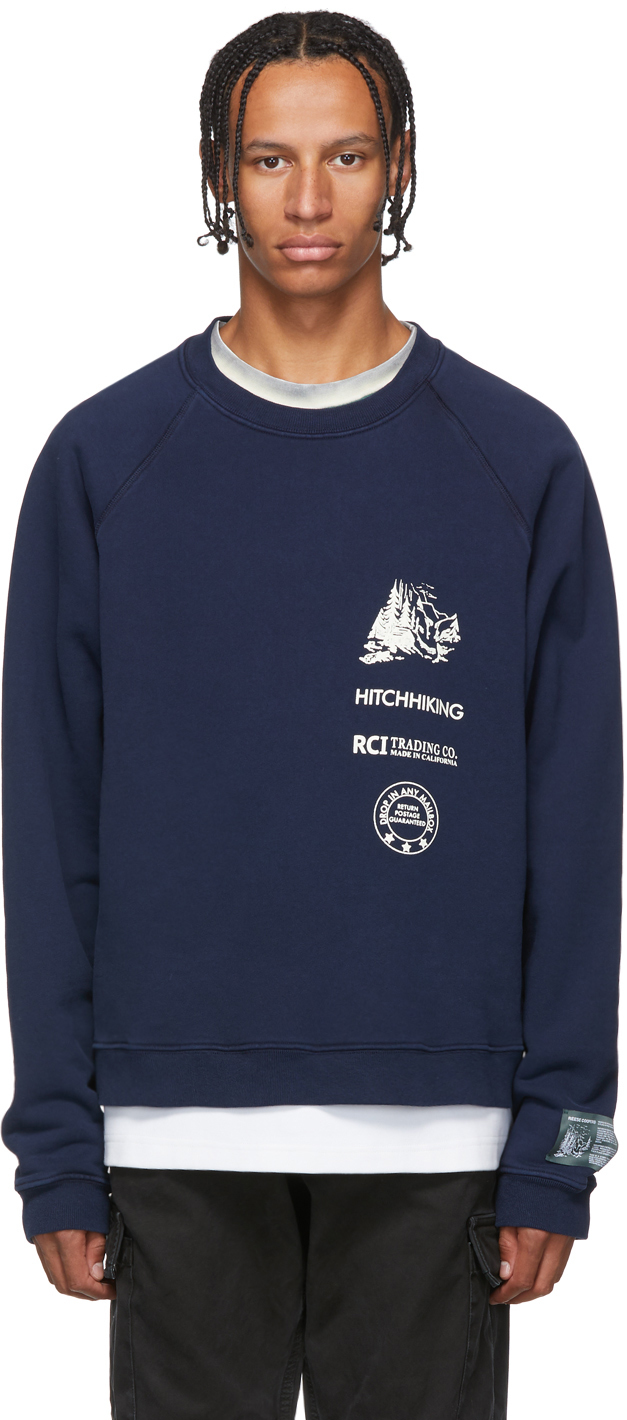 Reese Cooper: Navy Motel Keys Sweatshirt | SSENSE