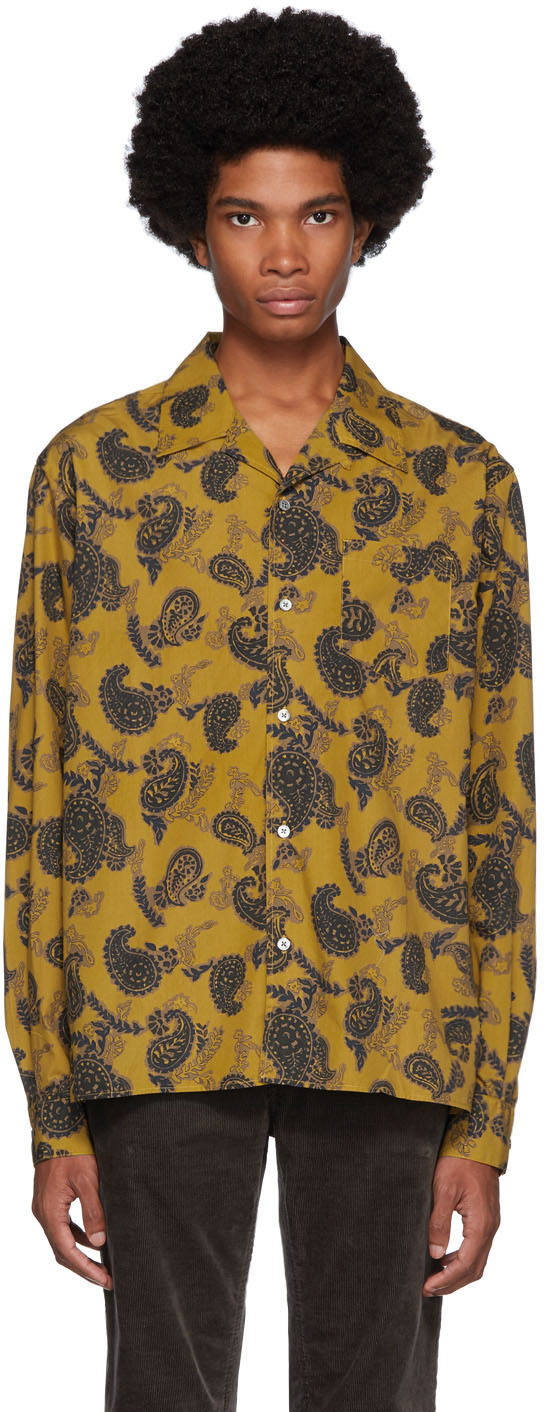 Norse Projects: Yellow Carsten Paisley Shirt | SSENSE