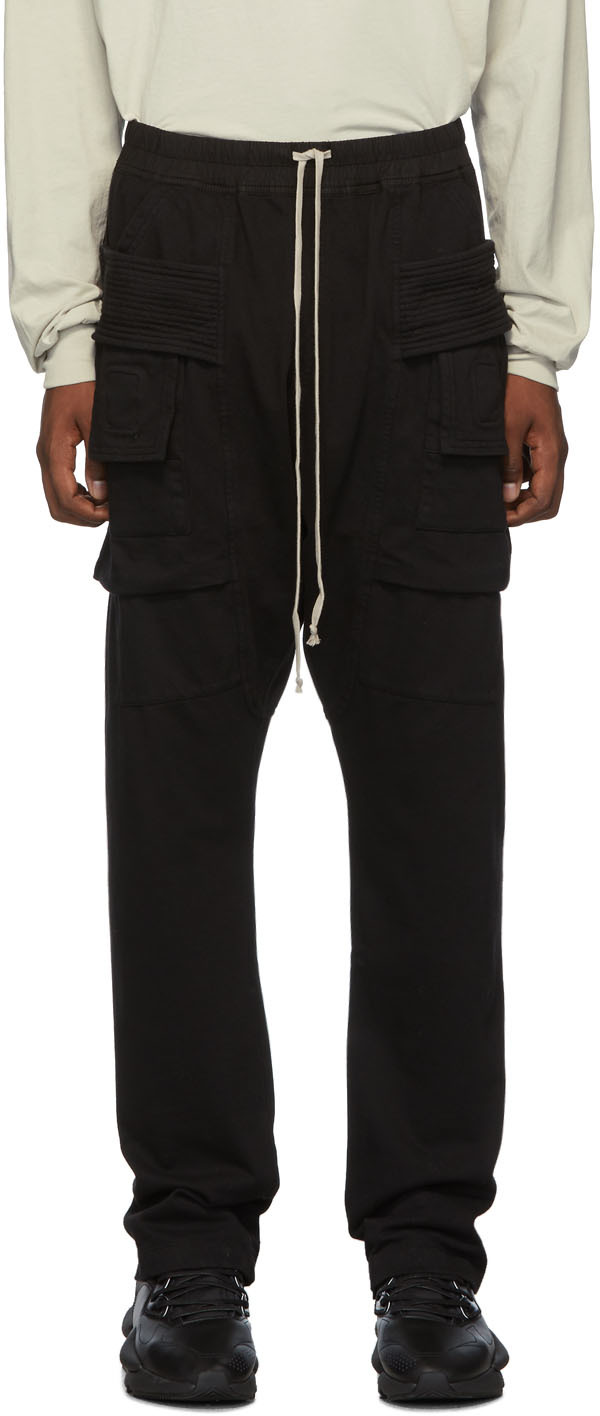 Rick Owens DRKSHDW: Black Creatch Cargo Pants | SSENSE Canada