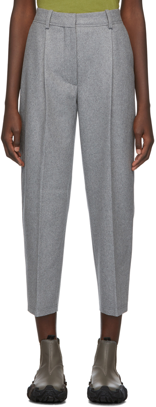 Acne Studios Grey Wool Flannel Trousers