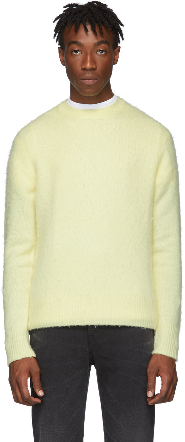 Acne Studios: Yellow Wool & Cashmere Peele Sweater | SSENSE