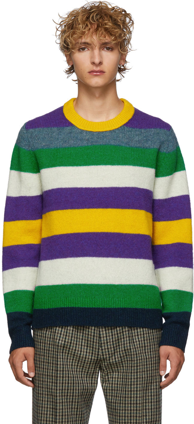 Acne Studios: Multicolor Striped Wool Sweater | SSENSE