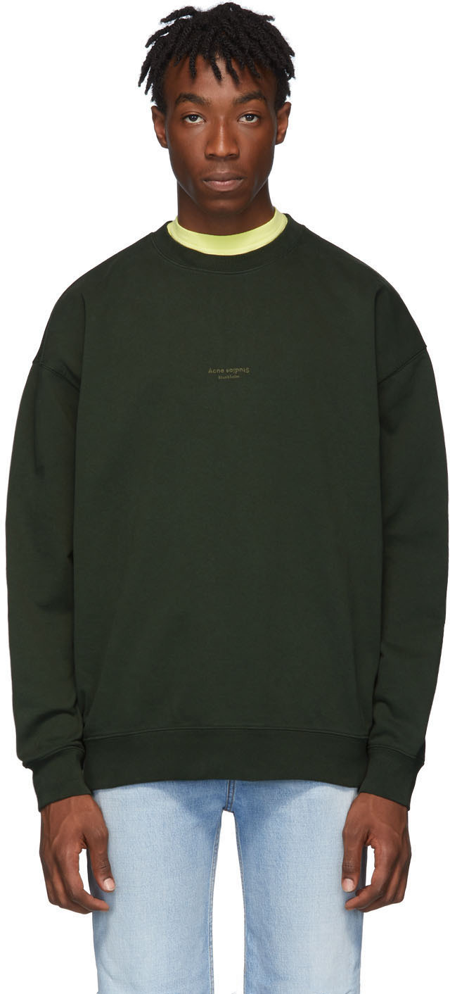 acne studios green sweatshirt