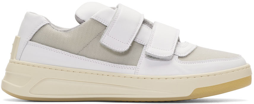 Acne Studios: White Strap Sneakers | SSENSE