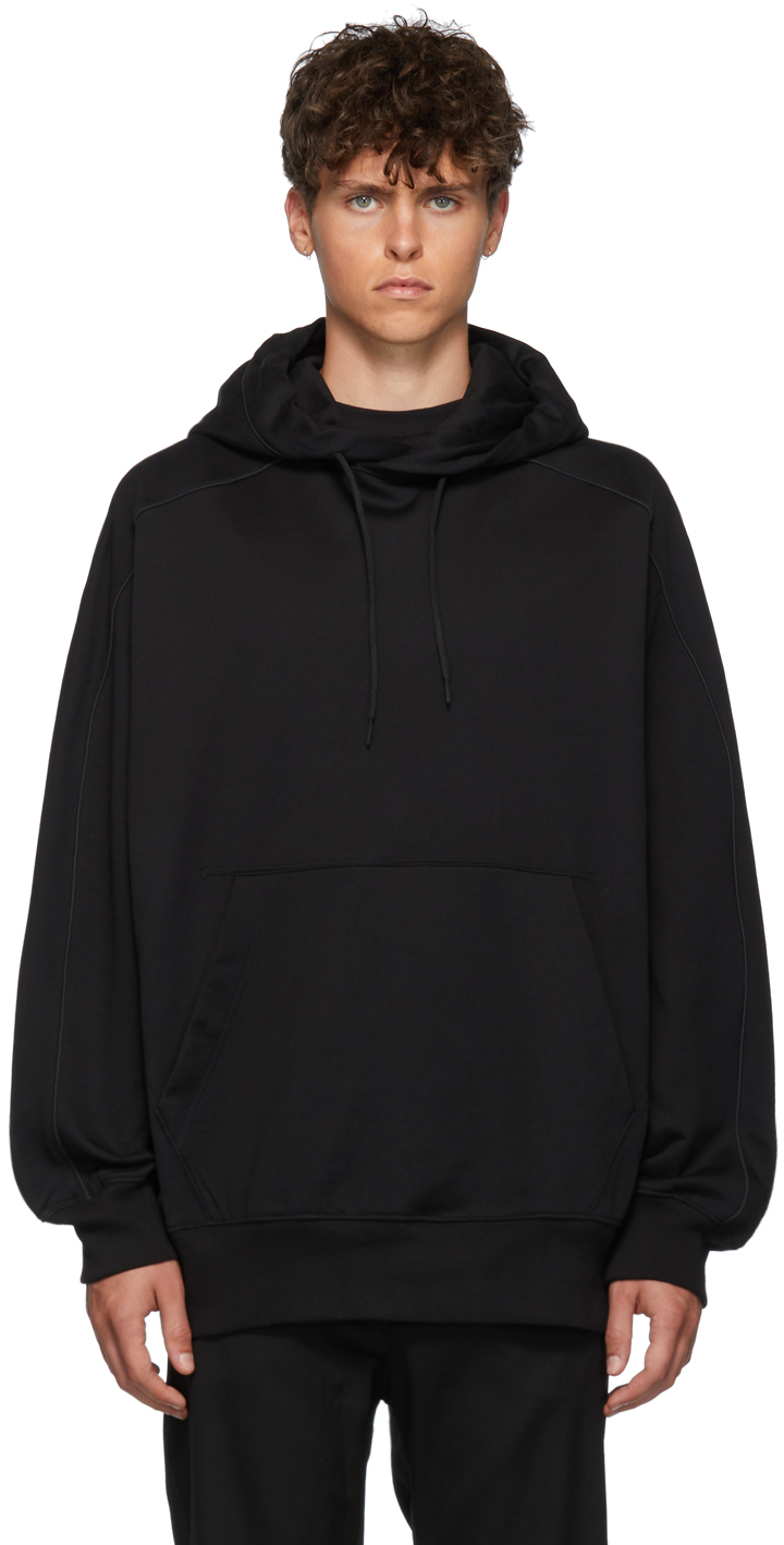 Y-3: Black M Varsity Tailored Hoodie | SSENSE UK