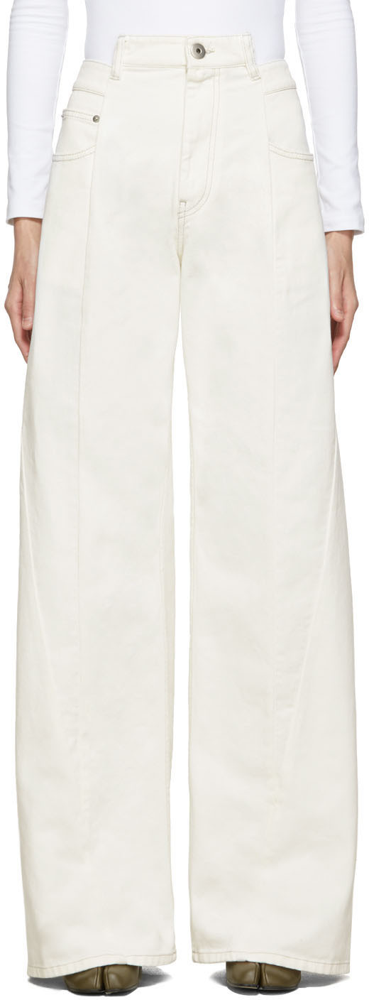 white wide jeans