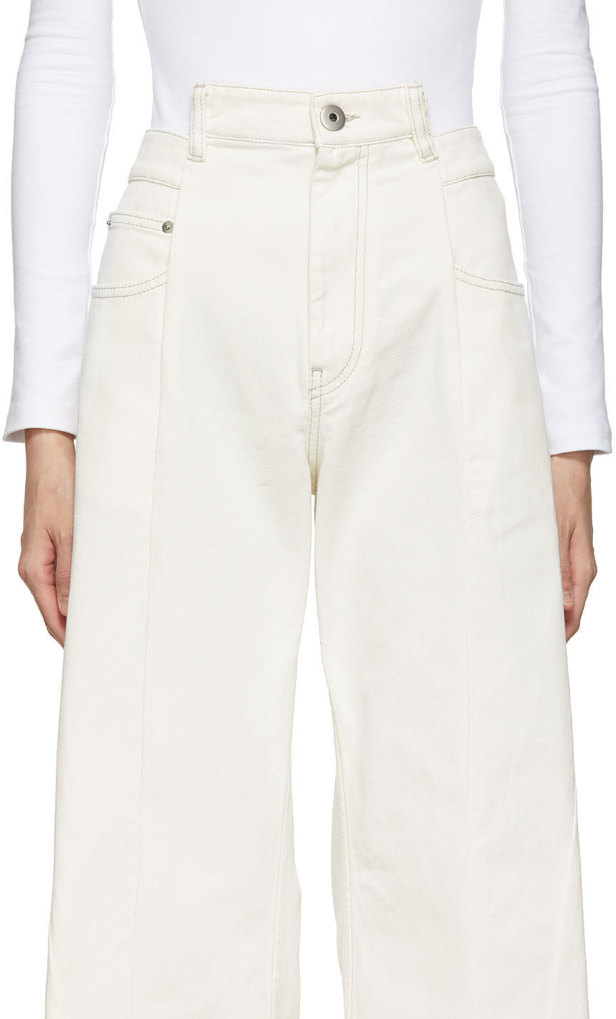 white wide leg cargo pants