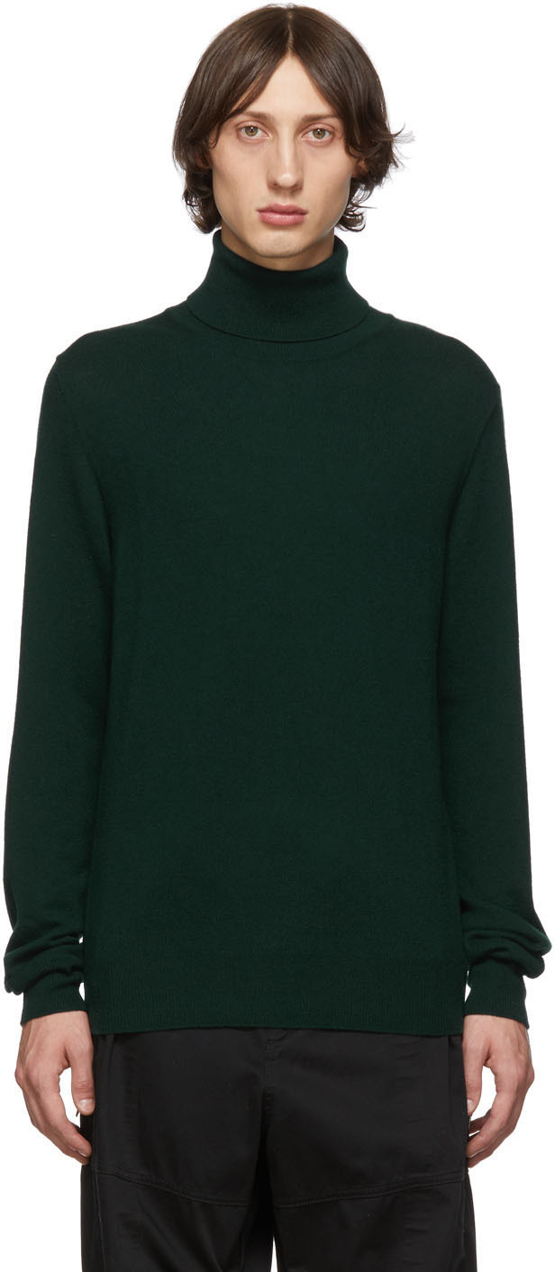Maison Margiela Green Elbow Patch Turtleneck SSENSE