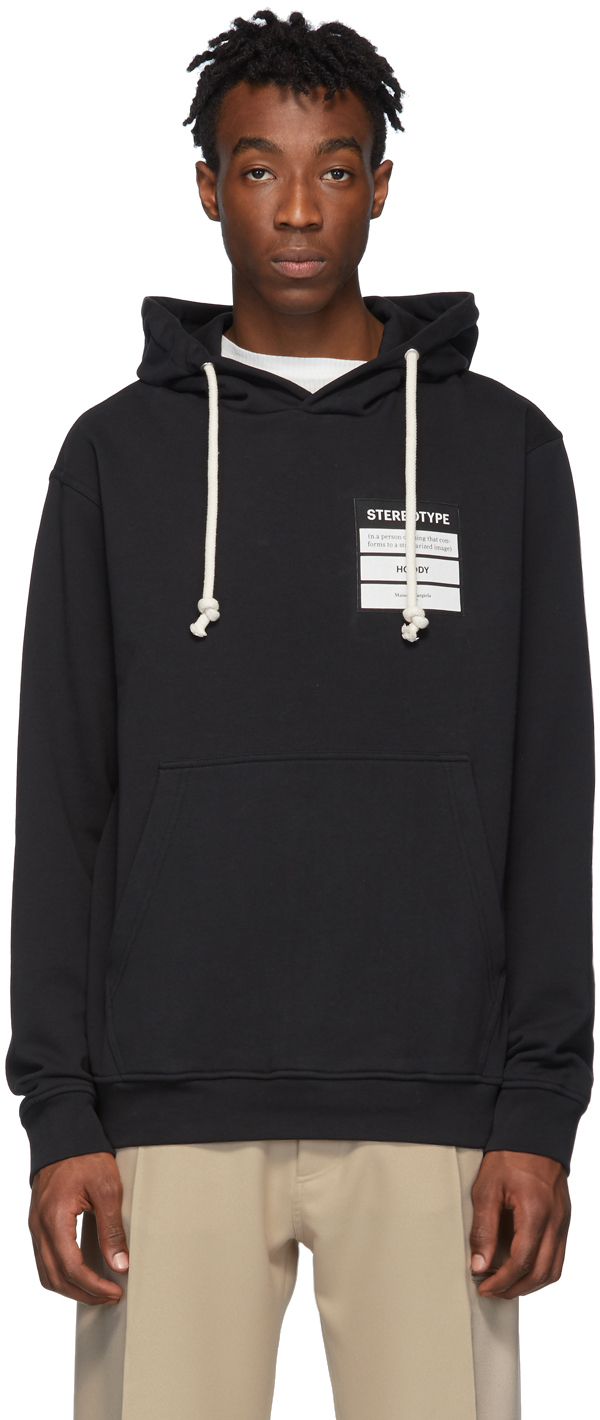 Maison Margiela: Black 'Stereotype' Hoodie | SSENSE