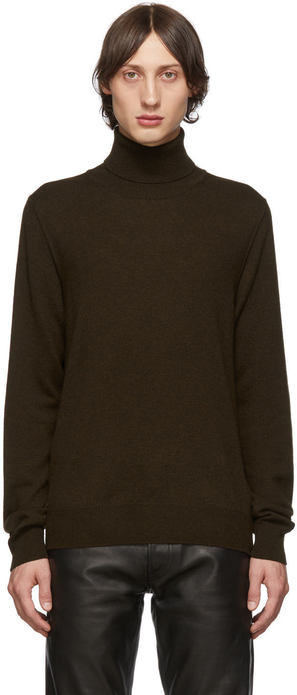 Maison Margiela Brown Elbow Patch Turtleneck SSENSE Canada