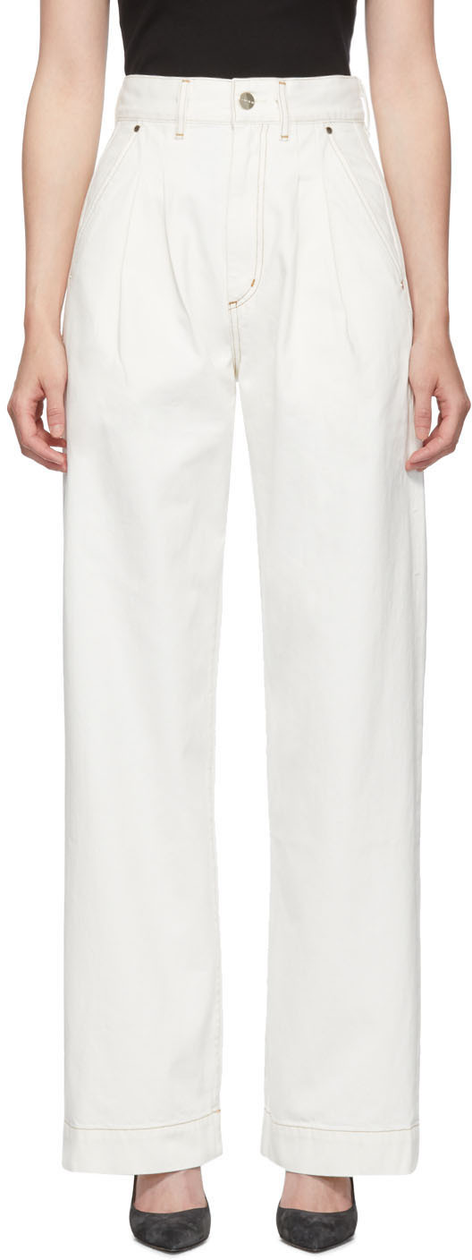 Goldsign: White 'The Trouser' Jeans | SSENSE
