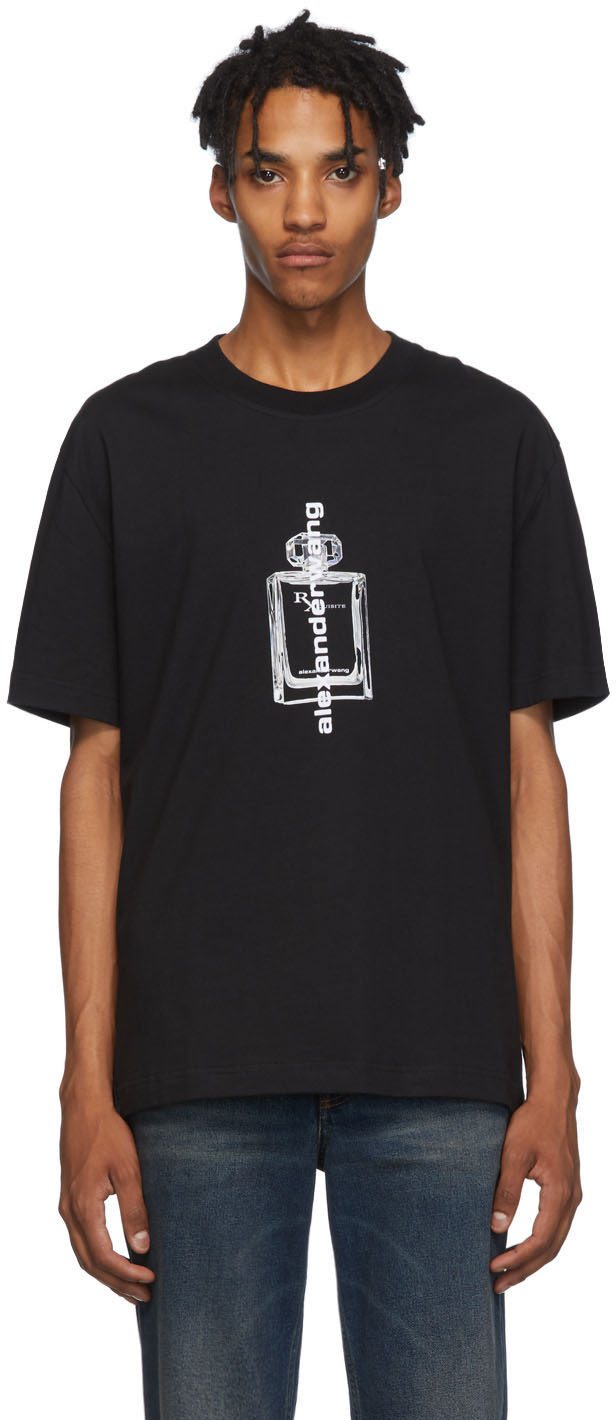 Alexander Wang: Black Graphic T-Shirt | SSENSE