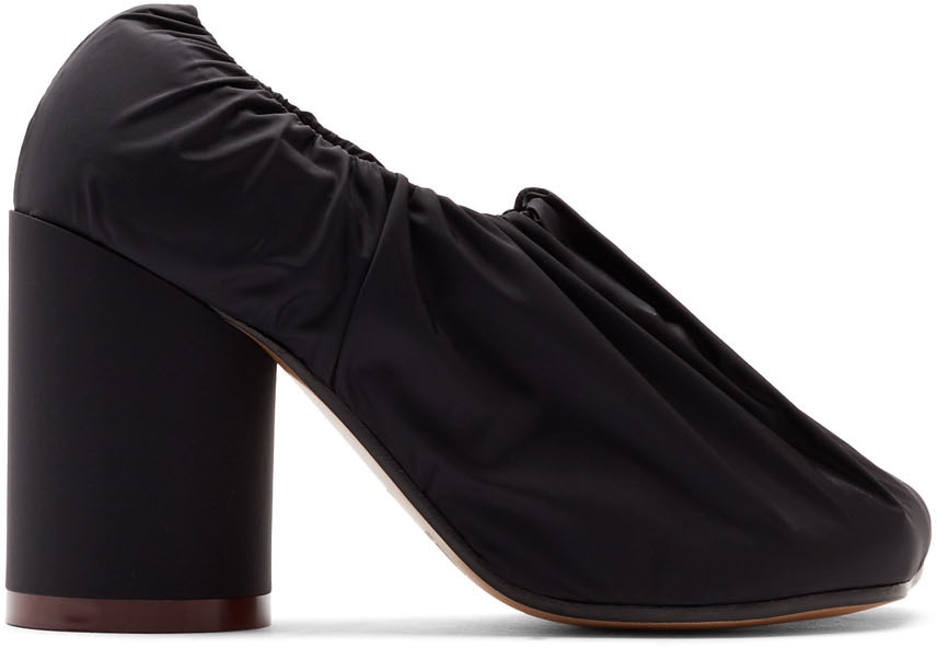 black heels covered